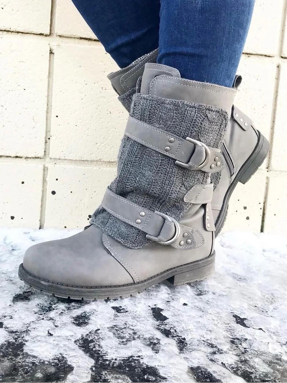 Maurices Sweater Knit Mid Calf Boot (Peyton)